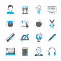 Free vector simple education icons