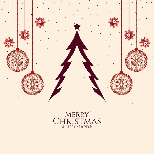 Simple elegant Merry Christmas festival celebration background