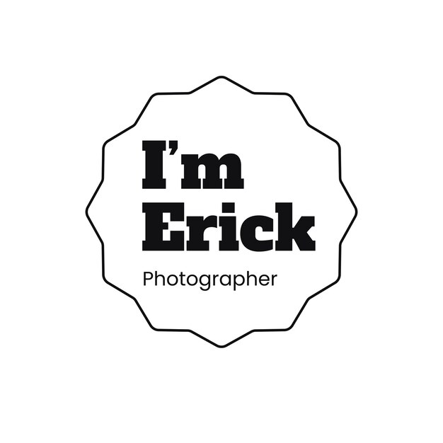 Simple erik rodriguez photographer logo template