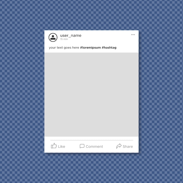Free vector simple facebook frame template