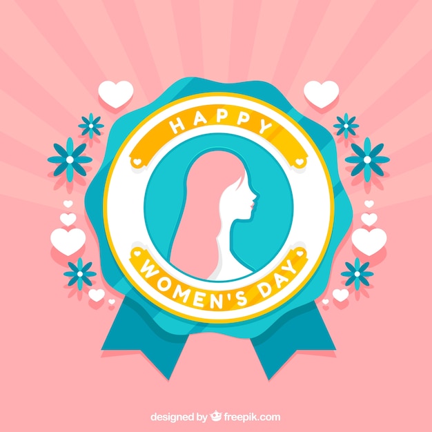 Simple flat women's day background