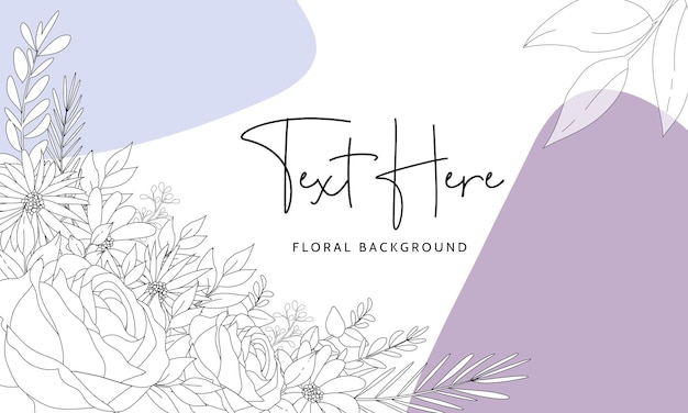 Simple floral background with peri color abstract