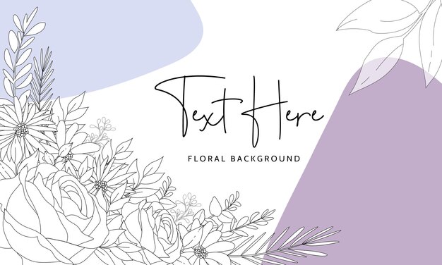 Simple floral background with peri color abstract