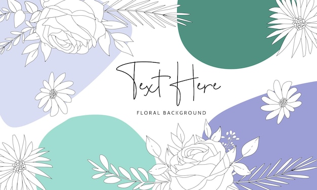 Free vector simple floral background with peri color abstract