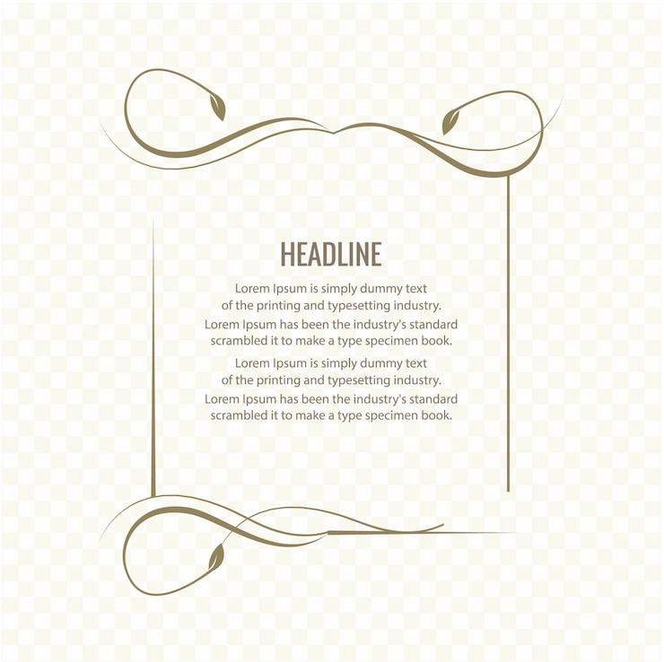 Free Vector simple floral frame