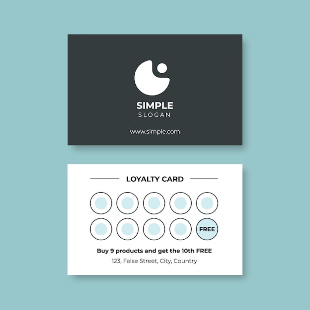 シンプルな一般的なビジネス ポイント カード