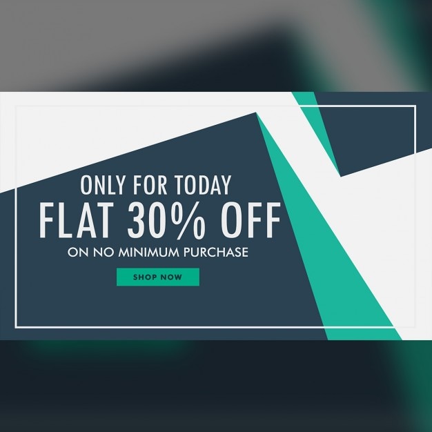 Free vector simple geometric discount voucher