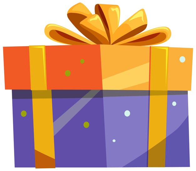 Free vector simple gift box isolated