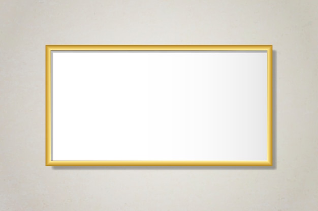 Free vector simple golden frame on the wall