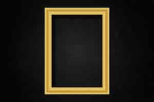 Free vector simple golden frame on the wall