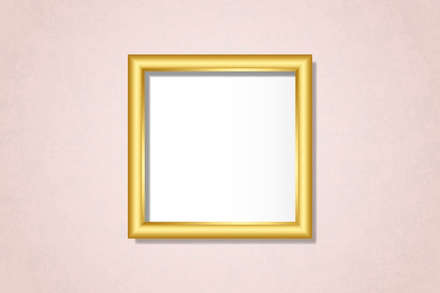 Free vector simple golden frame on the wall