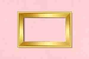 Free vector simple golden frame on the wall