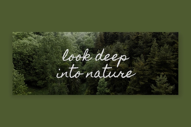 Simple green natural landscape facebook profile cover