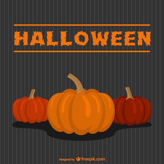 Vettore gratuito semplici zucche di halloween