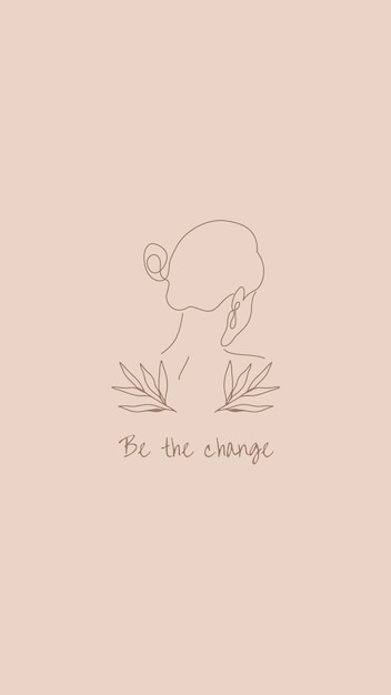 Simple hand-drawn inspirational quote mobile wallpaper