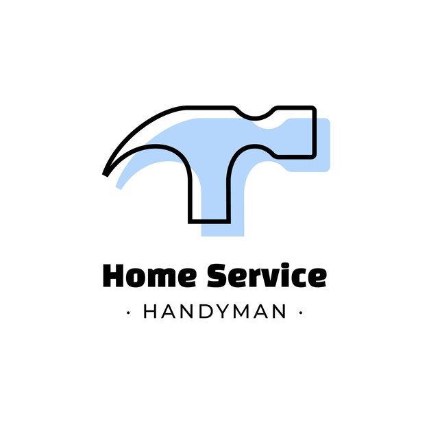 Simple handyman home service company logo