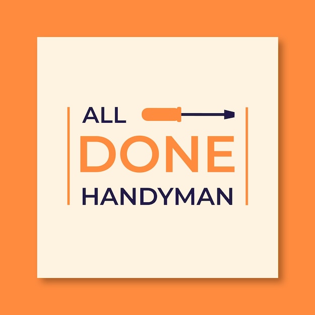 Simple handyman logo
