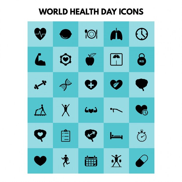 Simple health icons set