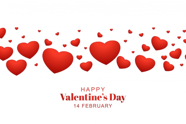 Free vector simple hearts valentines day background