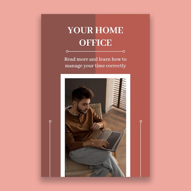 Free vector simple home office blog graphic