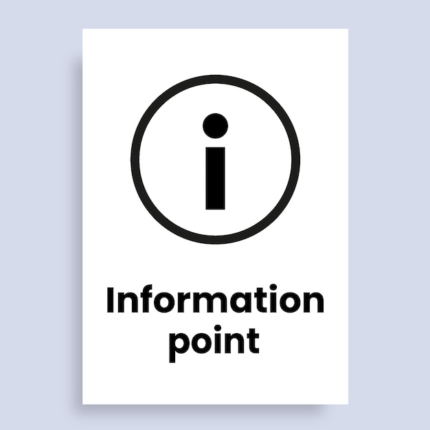 Simple information point sign