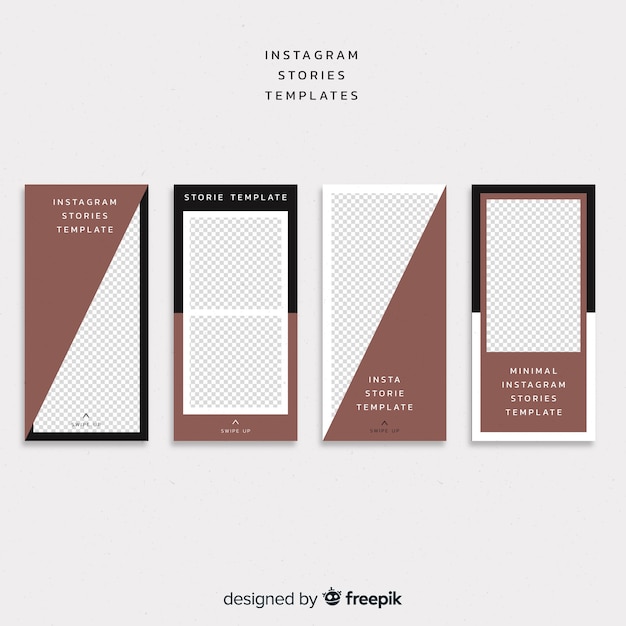 Free vector simple instagram stories template