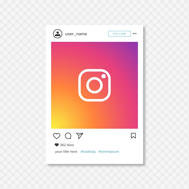 Simple instragram frame template