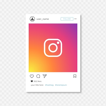 Simple instragram frame template