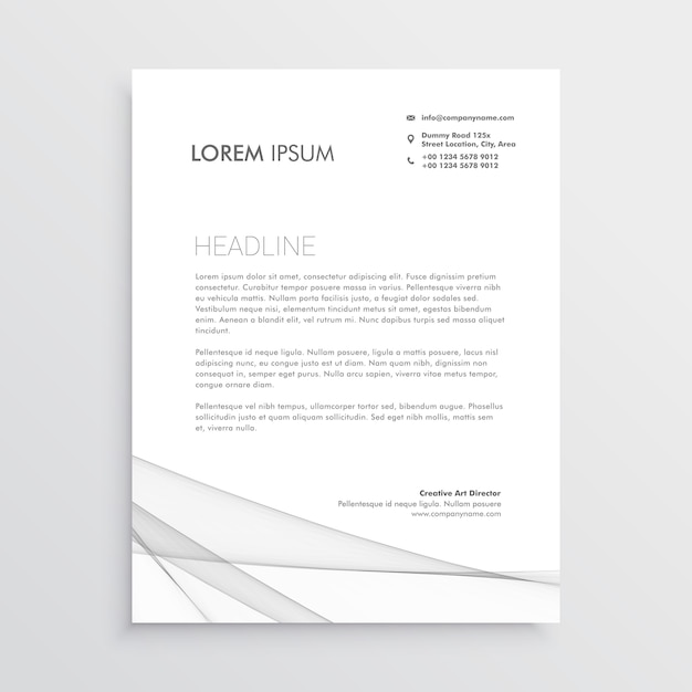 Simple letterhead design template