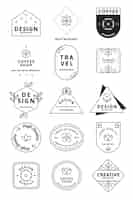 Free vector simple logo set