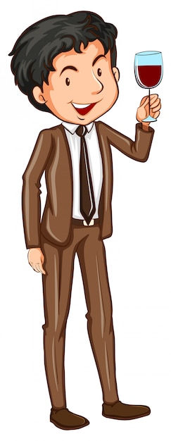 Free vector a simple man wearing a formal attire