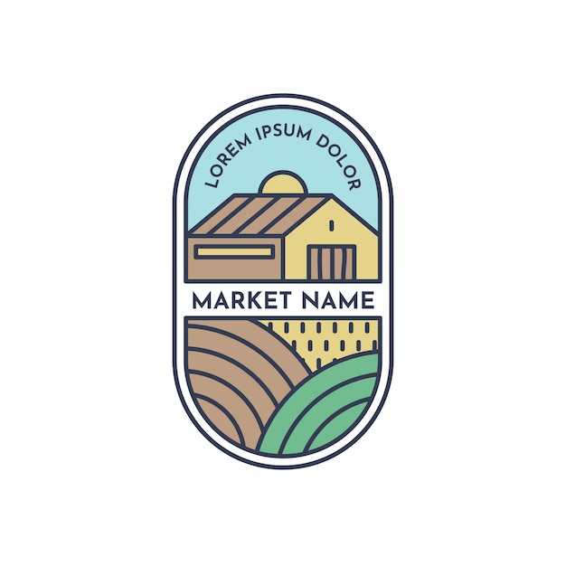 シンプルな市場ロゴ