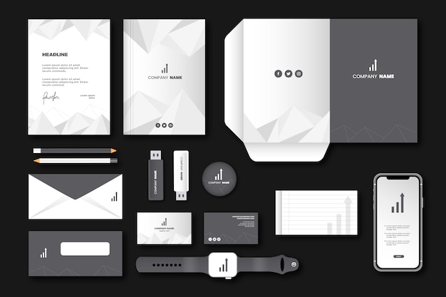 Simple modern business stationery