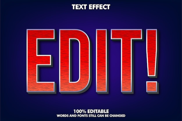 Бесплатное векторное изображение Простой современный текстовый эффект дор современного дизайна