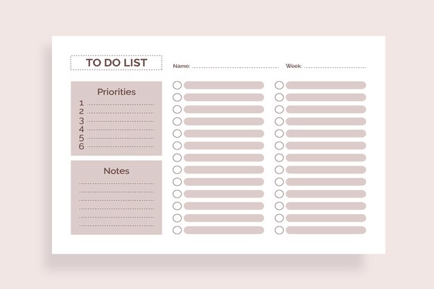 リストを行うために印刷可能なシンプルな単色