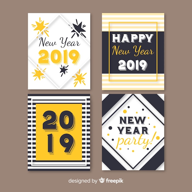 Simple new year card collection