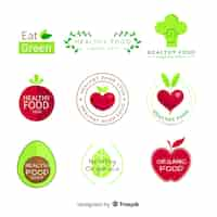 Free vector simple organic food label pack