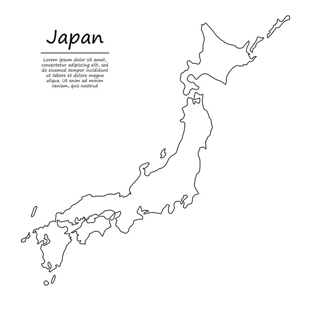 日本地図 プレミアムベクター