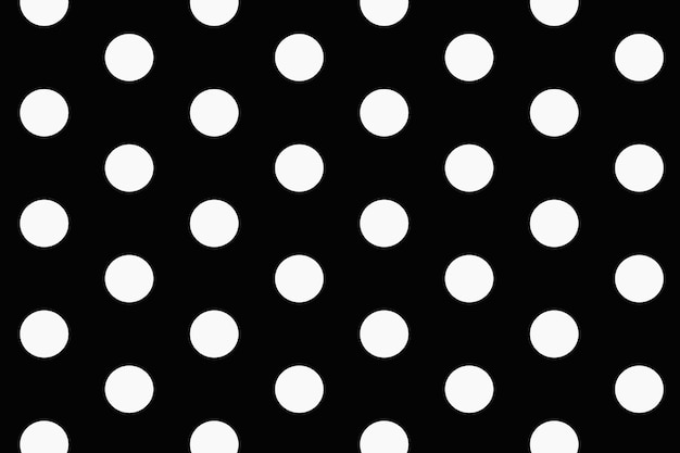 Free vector simple pattern background, polka dot in black and white vector