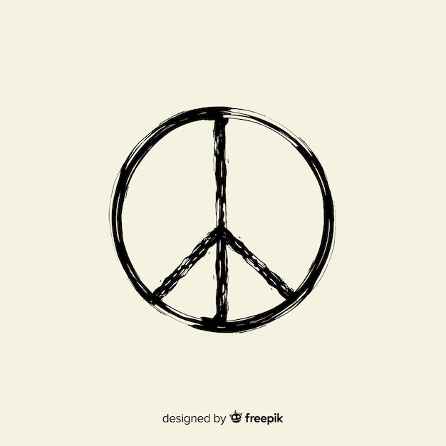 Free vector simple peace sign background