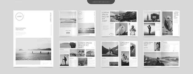 Simple photography portfolio layout design template