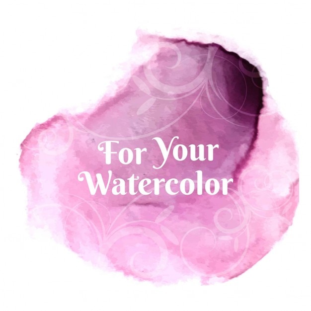 Free vector simple pink watercolor stain