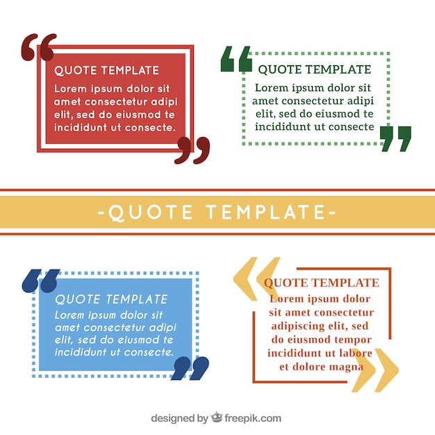 Simple quote templates