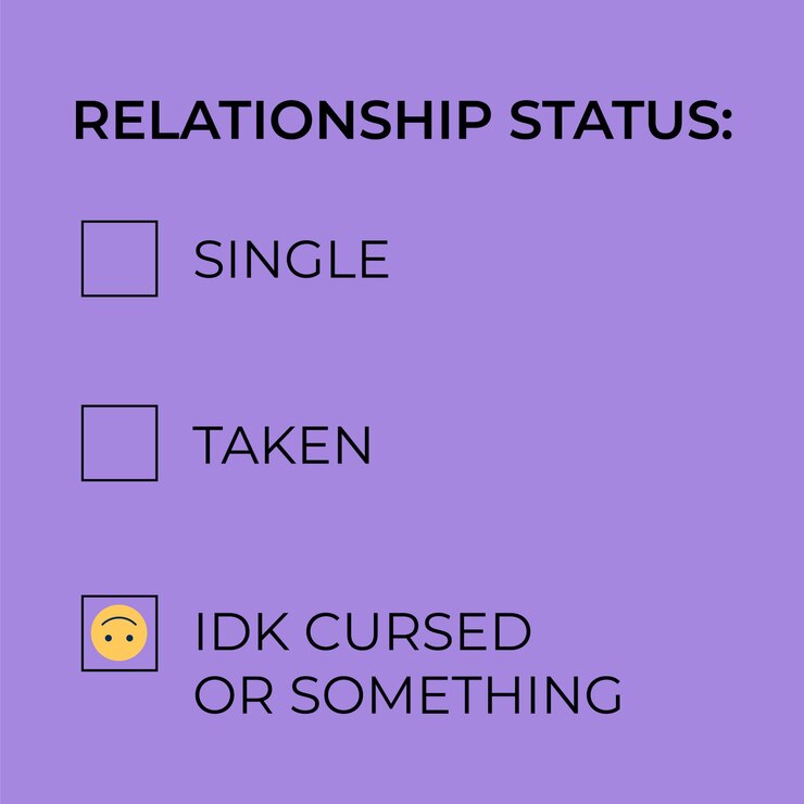 Free Vector simple relationship status love meme