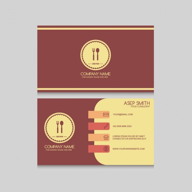 Simple restaurant card