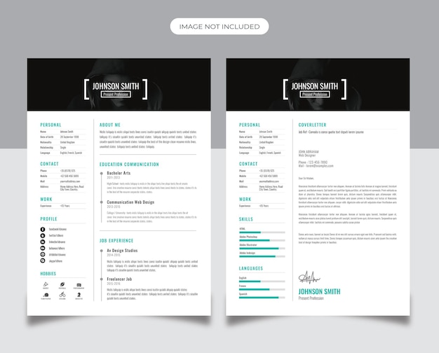 Simple resume template with paste