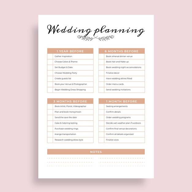 Simple rita roberts wedding planner checklist