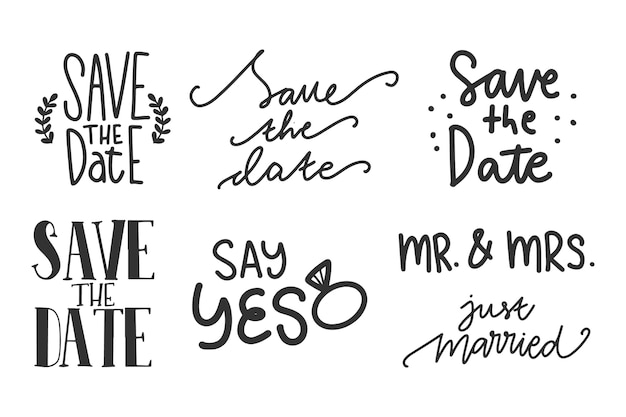 Simple save the date lettering