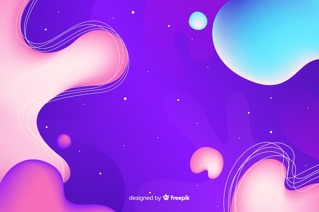 Simple shapes with trendy gradients