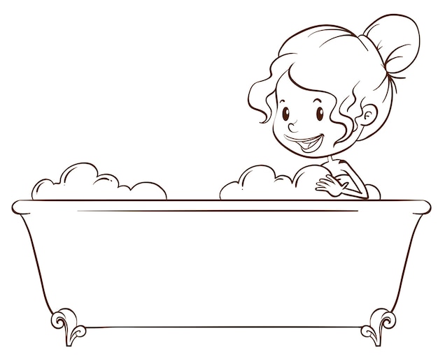 Vintage Style Hand Drawn Wooden Bath Tub Royalty Free SVG, Cliparts,  Vectors, and Stock Illustration. Image 90772871.